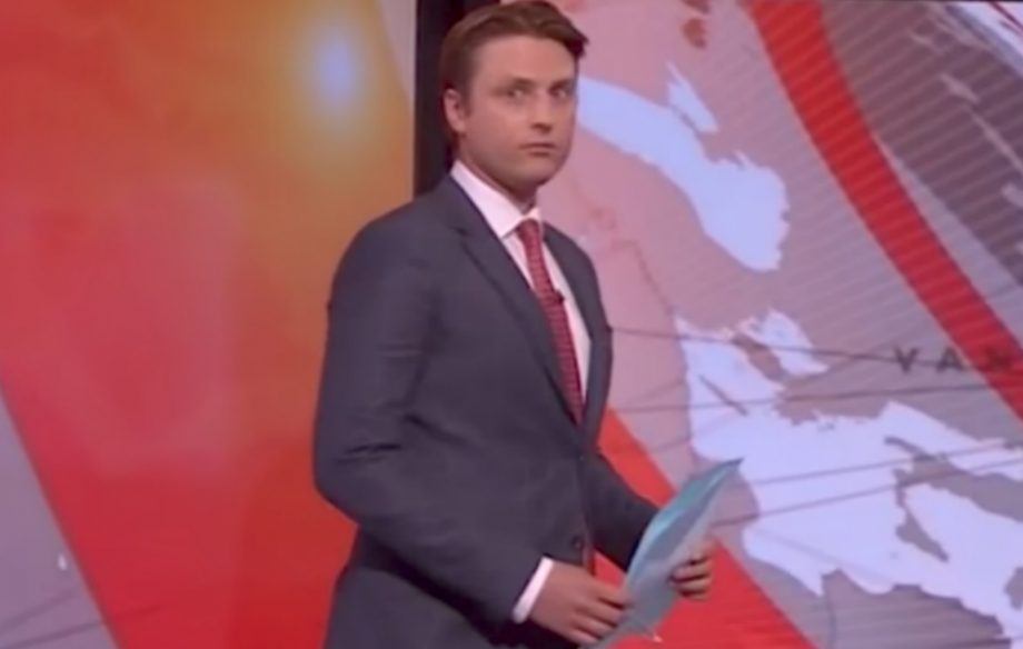BBC World News presenter Tom Donkin got a bit lost live on air