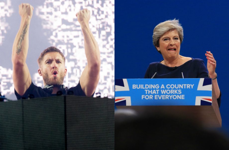 Calvin Harris and Theresa May