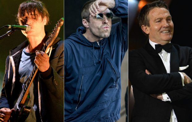Pete Doherty, Liam Gallagher and Bradley Walsh
