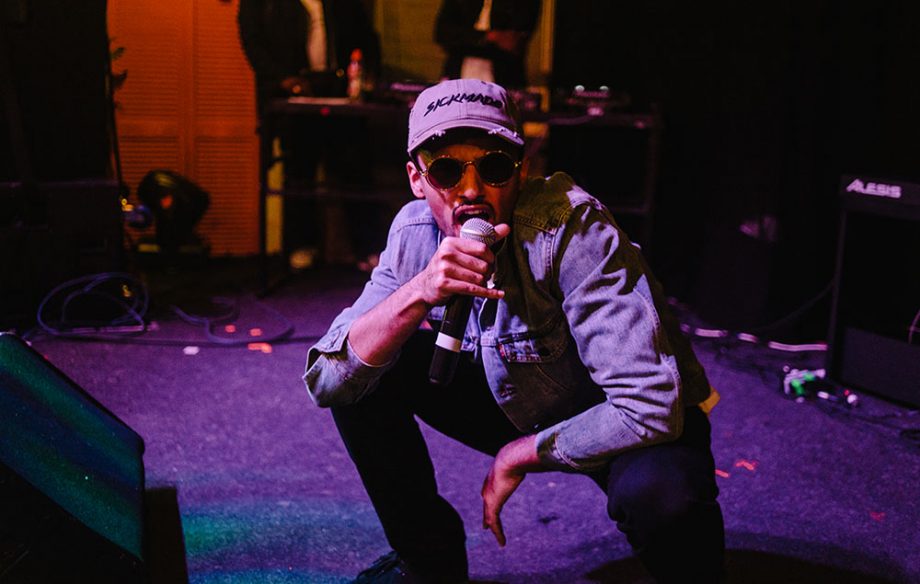 Raza on stage in Birmingham