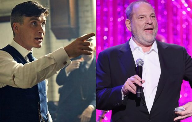 Cillian Murphy in 'Peaky Blinders and Harvey Weinstein