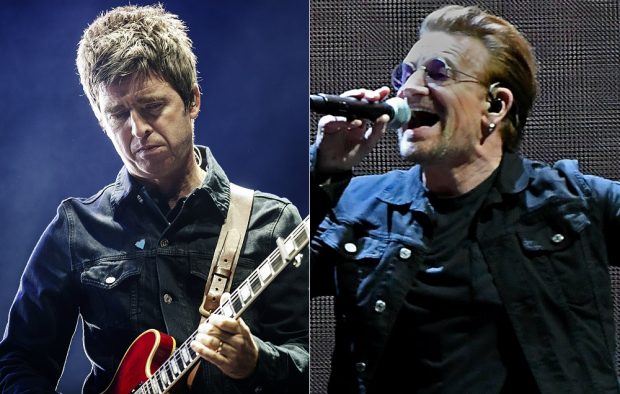 Noel Gallagher and U2's Bono