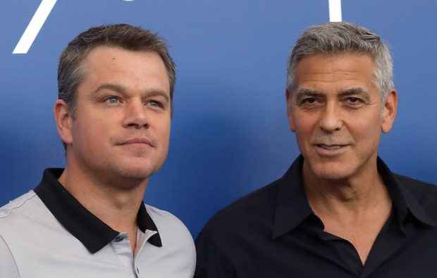 Matt Damon and George Clooney