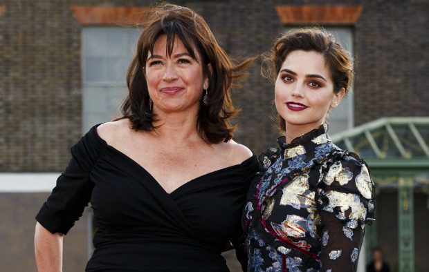 Daisy Goodwin and Jenna Coleman arrive for the premiere screening of ITV's Victoria