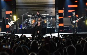 Watch U2 shoot the video for 'Get Out Of Your Own Way' during central London gig