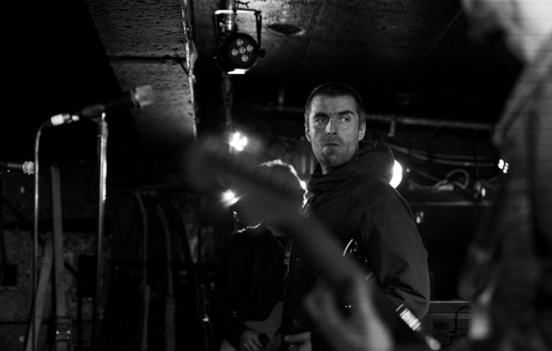 Liam Gallagher making the video for 'Come Back To Me'