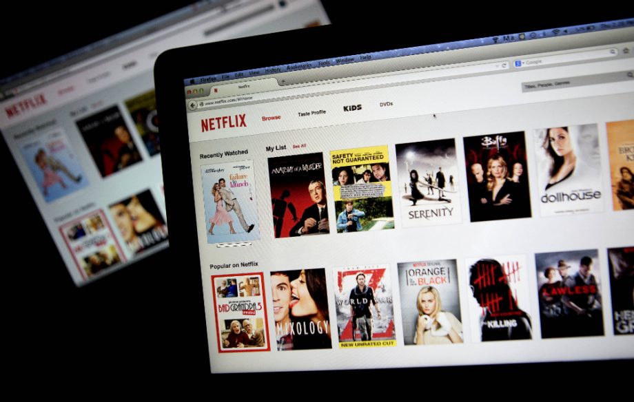 Netflix logo on a laptop computer