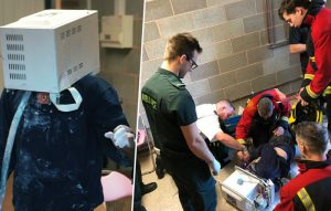 This YouTuber cemented his head in a microwave and the fire brigade are not happy
