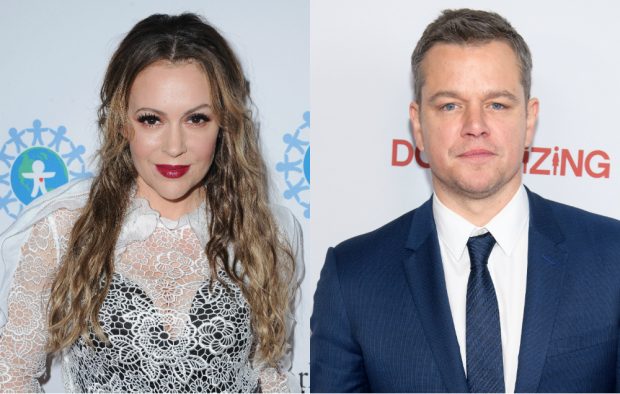 Alyssa Milano has criticised Matt Damon for his comments