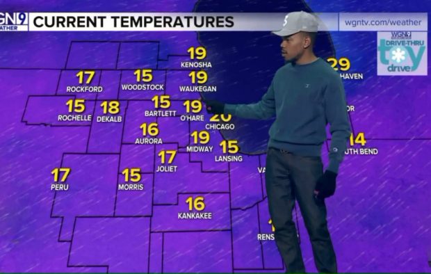 Chance The Rapper does the weather