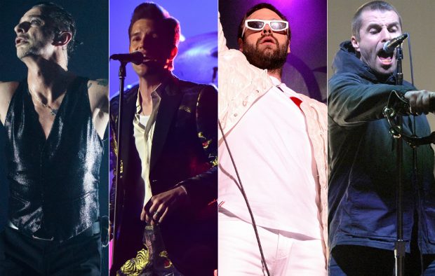 Dave Gahan, Brandon Flowers, Tom Meighan and Liam Gallagher