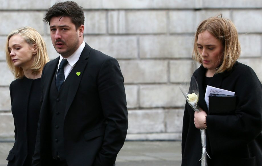 Marcus Mumford and Adele attend the Grenfell Tower memorial service at St Paul's cathedral on December 14