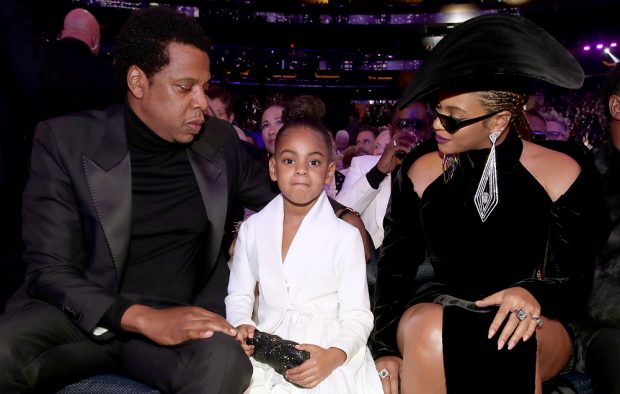 Jay Z, Blue Ivy and Beyonce
