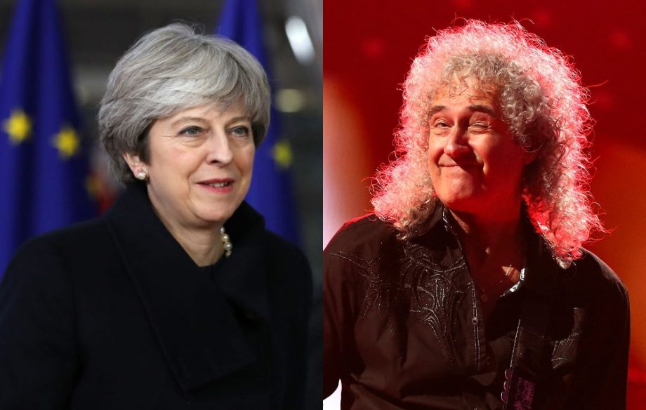 Theresa May and Brian May