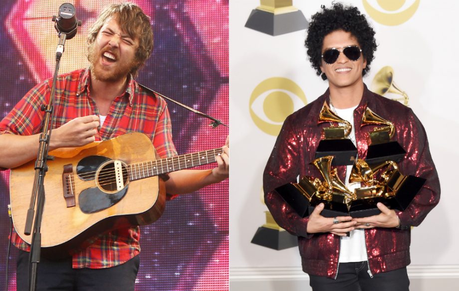 Fleet Foxes' Robin Pecknold and Bruno Mars