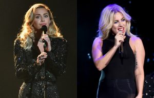Miley Cyrus and Lady Gaga targeted by controversial street artist in run-up to the Grammys