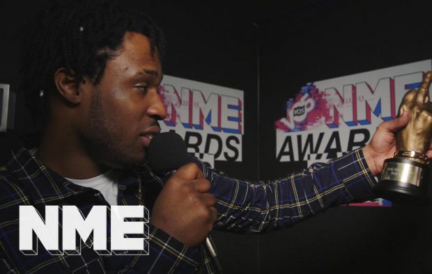 Avelino is interviewed at the VO5 NME Awards 2018