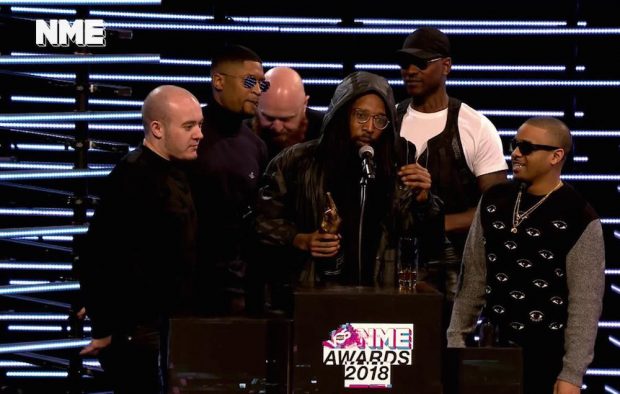 Boy Better Know win the NME Innovation Award at the VO5 NME Awards 2018