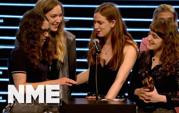 The Big Moon win Best Video supported by Princess Yachts for 'Sucker' at the VO5 NME Awards 2018