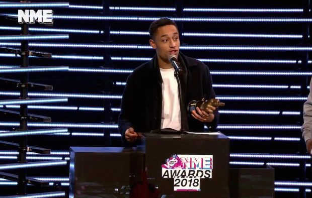 Loyle Carner wins Best British Solo Artist supported by VO5 at the VO5 NME Awards 2018