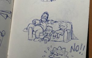 'The Simpsons' animator shares behind-the-scenes sketches