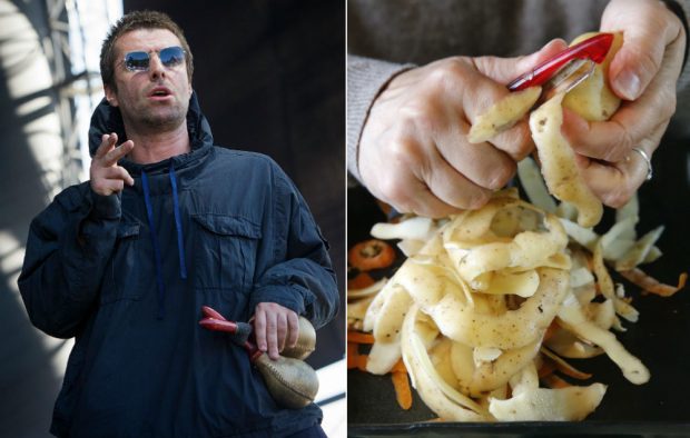 Liam Gallagher and some potato peelings