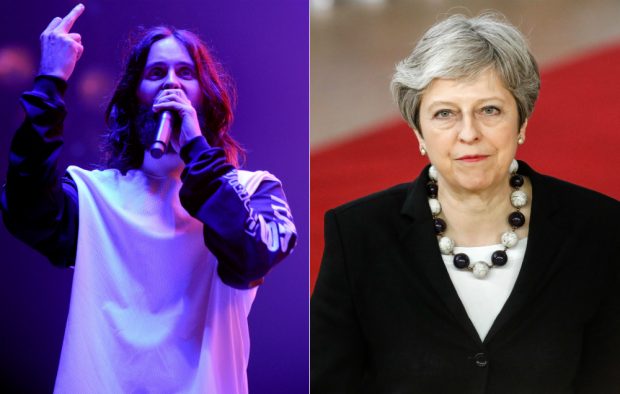 Jared Leto and Theresa May