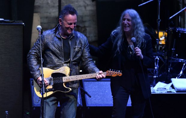 Patti Smith and Bruce Springsteen perform together