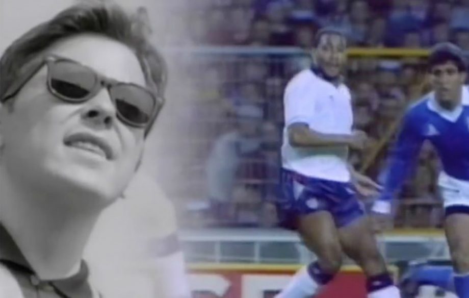 The video for New Order's 'World In Motion'