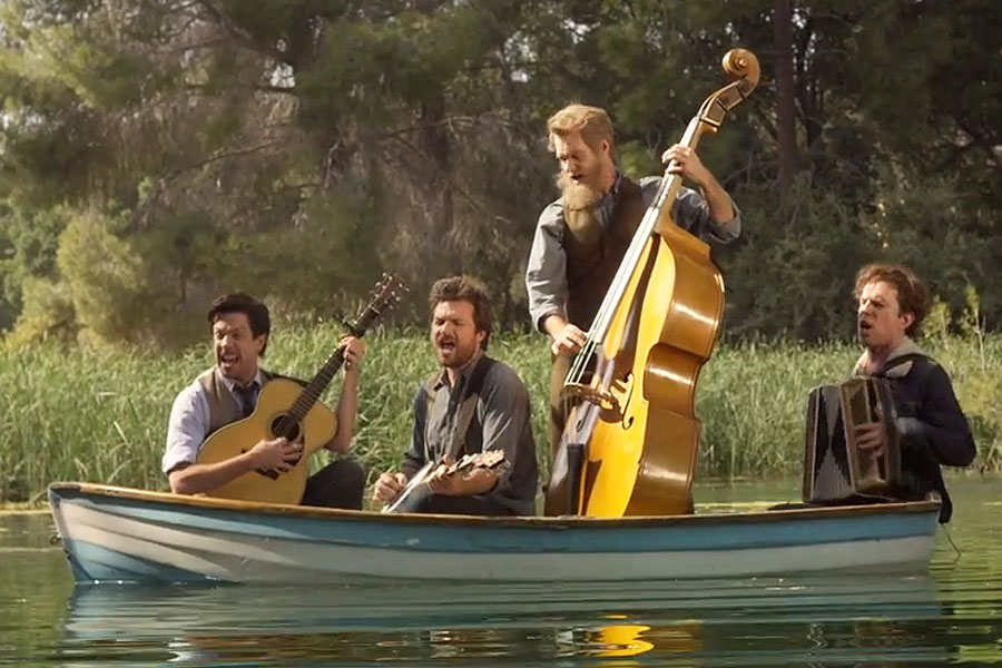 Which band have been replaced by a team of Hollywood stars in their latest video?