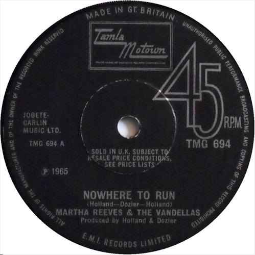 Martha Reeves And The Vandellas - 'Nowhere To Run To'