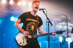 Walk on stage with Canadian fun-punks PUP at their riotous Leeds Brudenell Club show