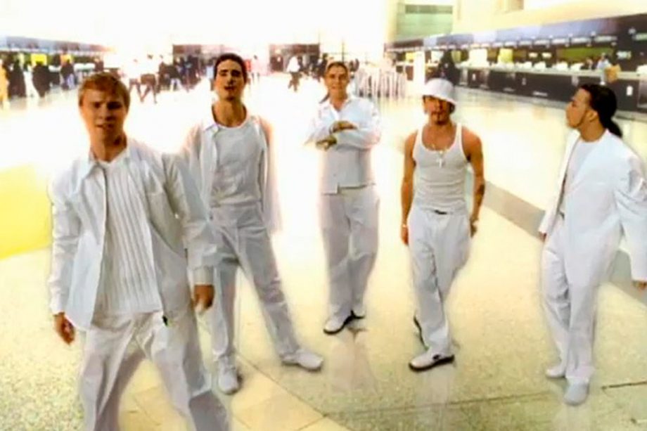 Boybands dressed top-to-toe in white