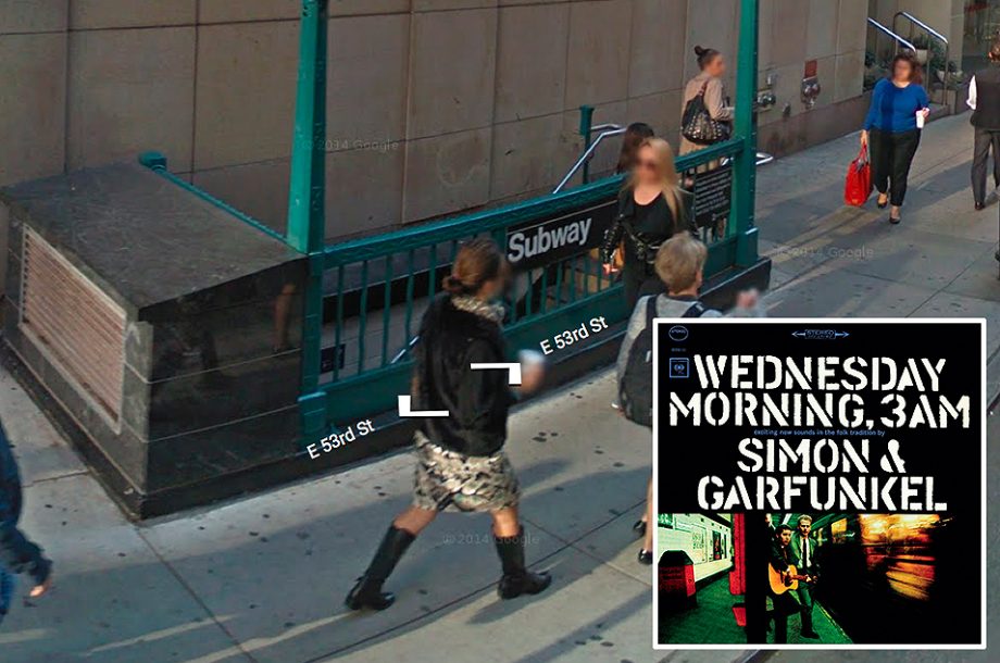 Simon & Garfunkel, 'Wednesday Morning, 3am' - New York subway, Fifth & 53rd St, E/F lines