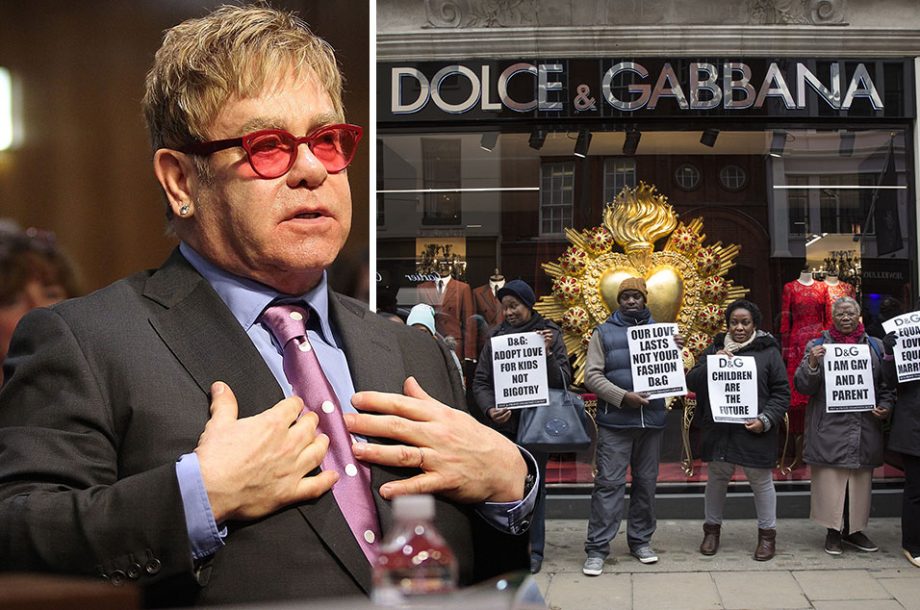 Elton John vs Dolce & Gabbana