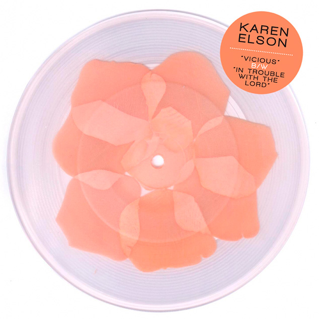 Karen Elson, 'Vicious' – clear vinyl with peach-coloured rose petals inside
