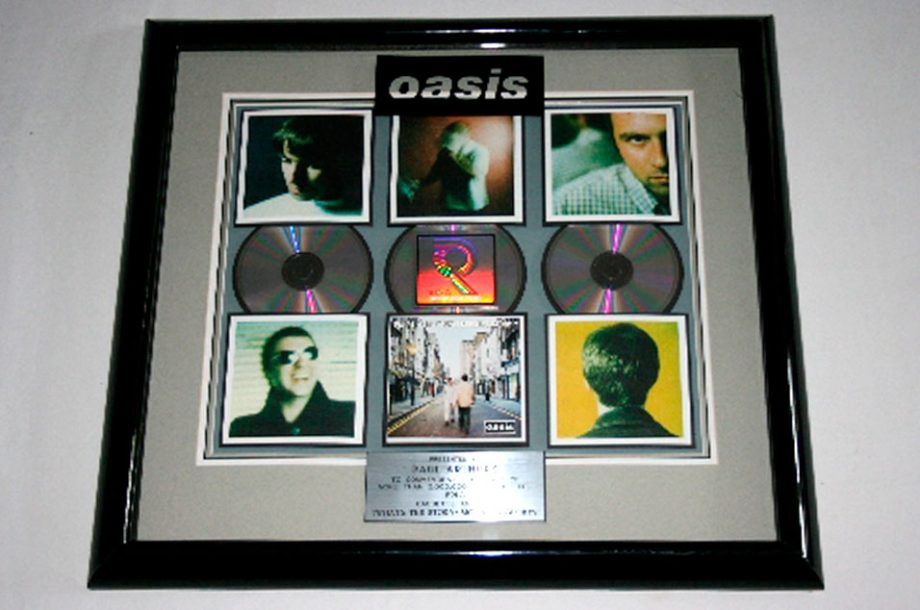RIAA award for '(What's The Story) Morning Glory?' – £400-600