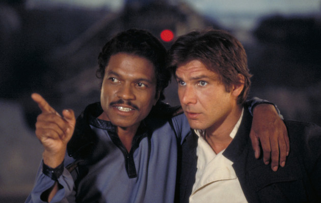 Lando Calrissian and Han Solo in the Empire Strikes Back