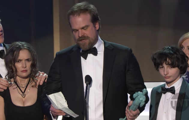Stranger Things star delivers rousing SAG Awards speech