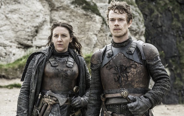 Gemma Whelan and Alfie Allen as brother and sister Yara and Theon Greyjoy in Game of Thrones.