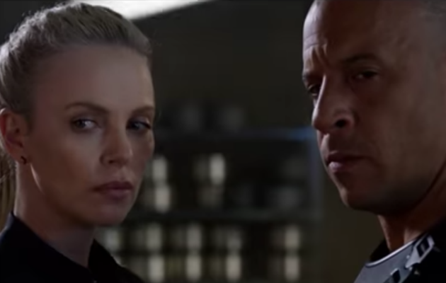 Charlize Theron and Vin Diesel in 'The Fate Of The Furious'
