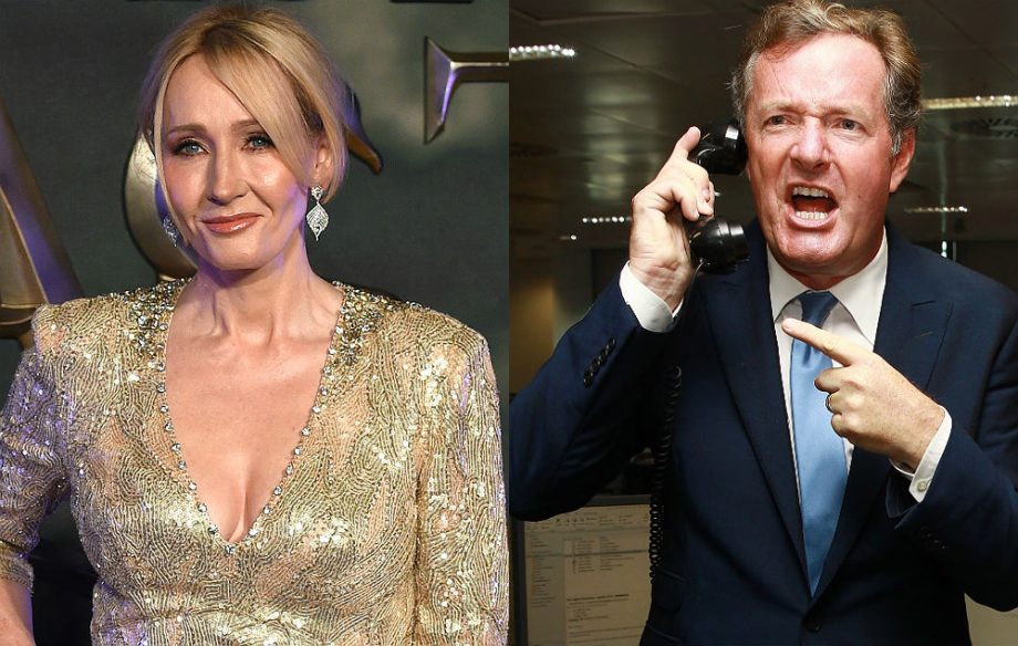 JK Rowling and Piers Morgan