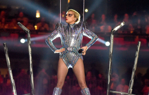 Lady Gaga performs at the Super Bowl