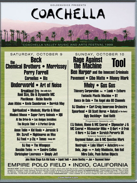 Coachella 1999 lineup