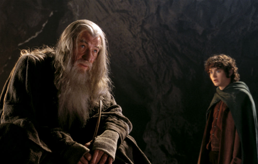 Sir Ian McKellen and Elijah Wood in 'The Lord of the Rings'