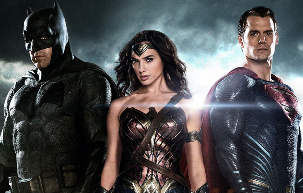 Ben Affleck, Gal Gadot and Henry Cavill in Justice League