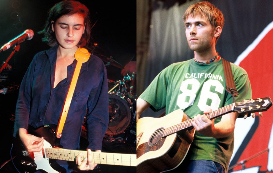 Elastica's Justine Frischmann and Blur's Damon Albarn