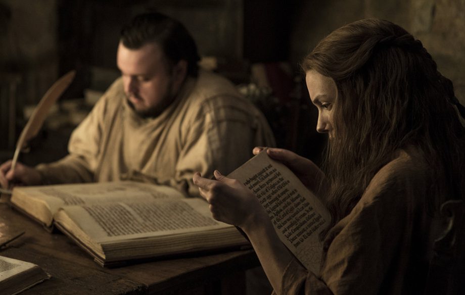 Sam and Gilly in Game of Thrones season 7