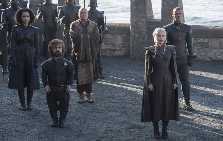Daenerys, Grey Worm, Varys, Tyrion and Missandei in Game of Thrones season 7