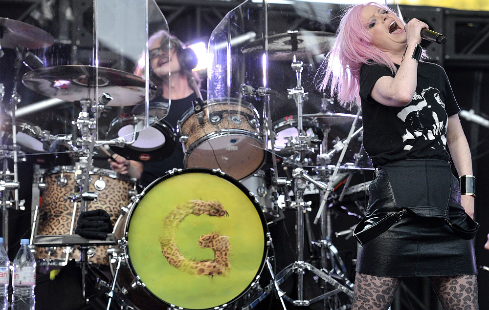 Butch Vig with Shirley Manson in Garbage